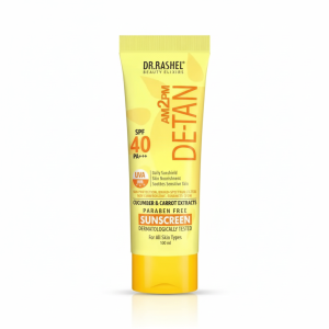 DR.RASHEL De-Tan Sunscreen SPF 40 PA+++ With Cucumber For Face & Body- 100 ml